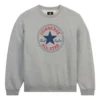 Sweat-shirt à capuche en molleton Go-To Chuck Taylor All Star Patch, coupe standard, tailles asiatiques « Gris chiné vintage »