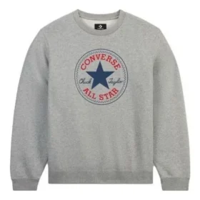 Sweat-shirt à capuche en molleton Go-To Chuck Taylor All Star Patch, coupe standard, tailles asiatiques « Gris chiné vintage » Sweat-shirt à capuche en molleton Go-To Chuck Taylor All Star Patch, coupe standard, tailles asiatiques « Gris chiné vintage »