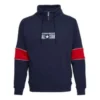 Sweat-shirt à col cheminée et fermeture éclair quart de longueur Chuck Taylor All Star, tailles asiatiques « Bleu marine »