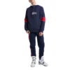 Sweat-shirt à col cheminée et fermeture éclair quart de longueur Chuck Taylor All Star, tailles asiatiques « Bleu marine »