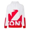 Sweat-shirt à col cheminée imprimé, tailles asiatiques « Rouge »