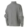 Sweat-shirt à col montant en maille, tailles asiatiques « Gris »