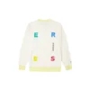 Sweat-shirt à col rond avec imprimé lettres contrastées « White »