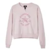 Sweat-shirt à col rond avec patch Chuck Taylor, tailles asiatiques « Rose »
