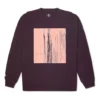 Sweat-shirt à col rond Converse Shapes Bubble unisexe, tailles asiatiques « Black Currant »