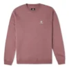 Sweat-shirt à col rond en molleton brossé avec motif étoile et chevrons brodés Go-To, tailles asiatiques « Marron »