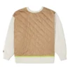 Sweat-shirt à col rond matelassé Shapes, tailles asiatiques « Beige »