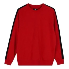 Sweat-shirt à col rond Track Taping, tailles asiatiques « Red »