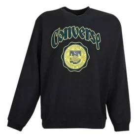 Sweat-shirt à col rond University, tailles asiatiques « Noir »