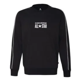 Sweat-shirt en molleton Chuck Taylor All Star Track Crew, tailles asiatiques « Noir » Sweat-shirt en molleton Chuck Taylor All Star Track Crew, tailles asiatiques « Noir »