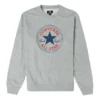 Sweat-shirt en molleton Go-To Chuck Taylor All Star Patch, coupe standard, tailles asiatiques « Gris »