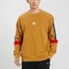 Sweat-shirt LW à empiècements contrastés – Tailles asiatiques « Marron »