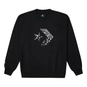Sweat-shirt à motif paisley en chevrons « Star » – Tailles asiatiques « Noir »