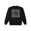 Sweat-shirt à motif paisley en chevrons « Star » – Tailles asiatiques « Noir »