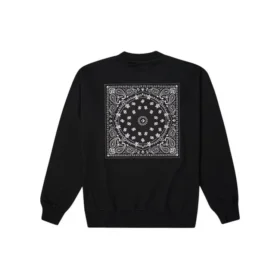 Sweat-shirt à motif paisley en chevrons « Star » – Tailles asiatiques « Noir »