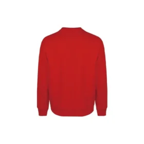 Sweat-shirt unisexe à col rond avec logo imprimé Rouge