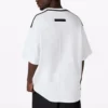 T-shirt ample à col rond et manches courtes, couleur unie, style couple, blanc