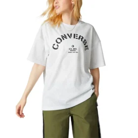 T-shirt ample en maille Areca Palm, tailles asiatiques « White Black »