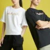 T-shirt ample à manches courtes Converse Printing Sports Knit pour homme, blanc