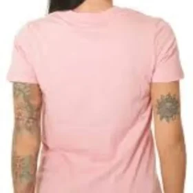 T-shirt avec logo au centre devant, tailles asiatiques « Rose Blanc »