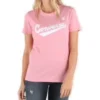 T-shirt avec logo au centre devant, tailles asiatiques « Rose Blanc »