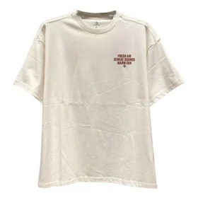 T-shirt avec logo Chevron et inscription, coupe asiatique « Beige »