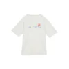 T-shirt avec logo « Put-a-Smile-On-Your-Face » – Tailles asiatiques « Blanc »
