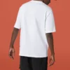 T-shirt blanc à manches courtes respirant pour homme Converse avec imprimé visage souriant