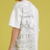 T-shirt casual à manches courtes Converse pour homme, motif flamme et logo, blanc