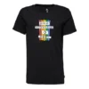 T-shirt classique basique ajusté à manches courtes et imprimé, noir