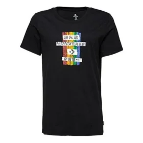 T-shirt classique basique ajusté à manches courtes et imprimé, noir