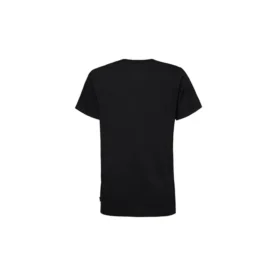 T-shirt classique basique ajusté à manches courtes et imprimé, noir