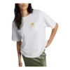 T-shirt à col rond avec imprimé floral oversize, tailles asiatiques « Blanc »