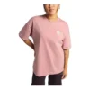 T-shirt à col rond avec motif floral, tailles asiatiques « Rose »