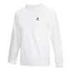 T-shirt à col rond avec motif étoile et chevrons brodés, coupe asiatique « Blanc »