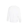 T-shirt à col rond avec motif étoile et chevrons brodés, coupe asiatique « Blanc »
