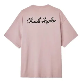 T-shirt à col rond avec patch Chuck Taylor, tailles asiatiques « Pink »