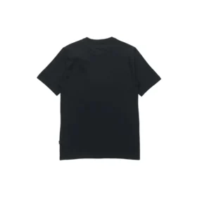 T-shirt à col rond et manches courtes avec logo alphabétique imprimé, noir