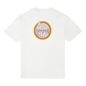 T-shirt à col rond et manches courtes blanc avec logo Converse pour homme