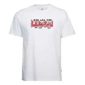 T-shirt à col rond et manches courtes Converse imprimé pour homme, blanc