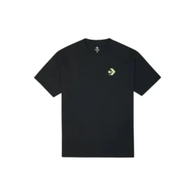 T-shirt à col rond et manches courtes Converse Logo Printing pour homme, noir