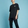 T-shirt à col rond et manches courtes Converse Logo Printing pour homme, noir