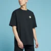 T-shirt à col rond et manches courtes Converse Logo Printing pour homme, noir