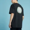 T-shirt à col rond et manches courtes Converse Logo Printing pour homme, noir