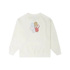 T-shirt à col rond à motif floral, tailles asiatiques « Blanc »
