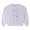 T-shirt à col rond à motif floral, tailles asiatiques « Lilac »