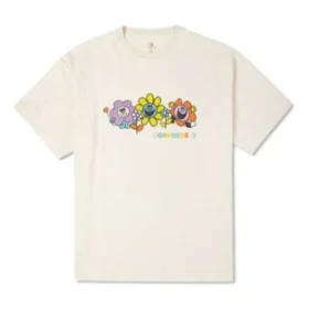 T-shirt à col rond « Much Love » – Tailles asiatiques « Blanc »