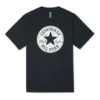 T-shirt Converse Chuck Pattern à col rond, décontracté, sportif et respirant, à manches courtes, noir, pour homme