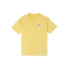 T-shirt Converse pour homme à col rond et manches courtes, ample et décontracté, avec imprimé graffiti cartoon au dos, couleur or