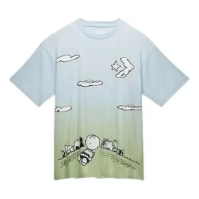 T-shirt Converse x Peanuts Cloud Watching, tailles asiatiques « Bleu-vert »